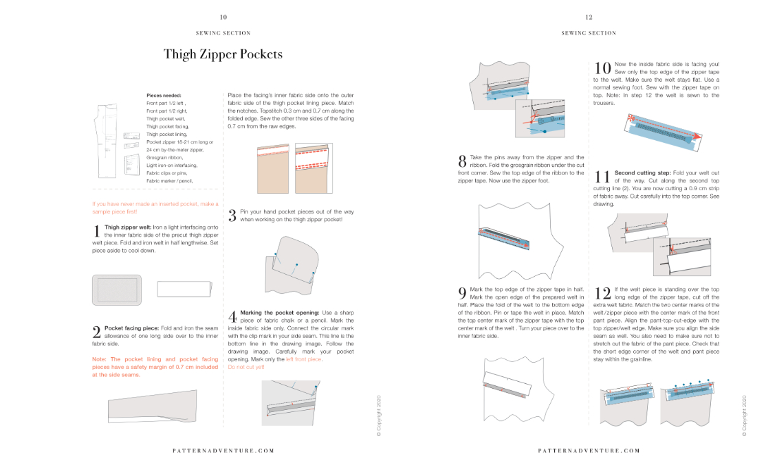 Zipper Pocket Sewing Instructions
