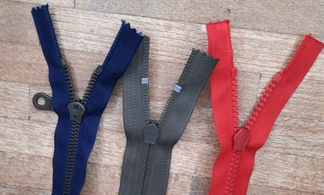 Reverse look of Metal Coil Tooth zippers